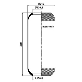 Баллон пневматической рессоры montcada 0161630
