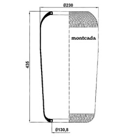 Баллон пневматической рессоры montcada 0161660