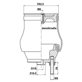 Баллон пневматической рессоры montcada 0164210