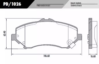 Комплект тормозных колодок FRAS-LE PD/1026