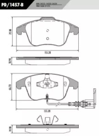 Комплект тормозных колодок FRAS-LE PD/1457-B