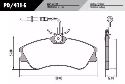 Комплект тормозных колодок FRAS-LE PD/411-E