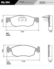 Комплект тормозных колодок FRAS-LE PD/494