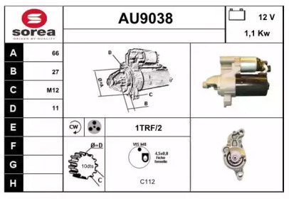 Стартер SNRA AU9038