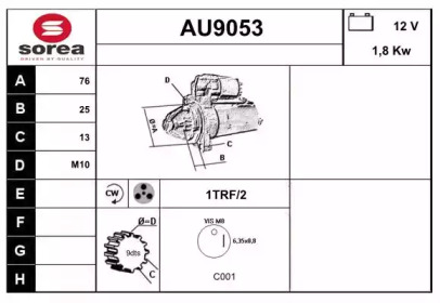 Стартер SNRA AU9053