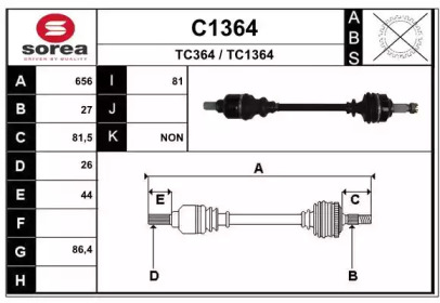 Вал SNRA C1364