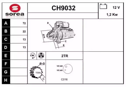 Стартер SNRA CH9032