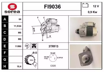 Стартер SNRA FI9036