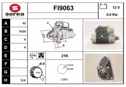 Стартер SNRA FI9063