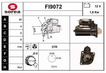 Стартер SNRA FI9072