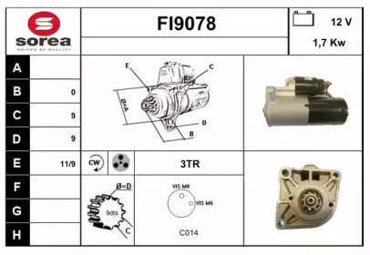 Стартер SNRA FI9078