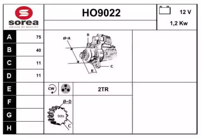 Стартер SNRA HO9022