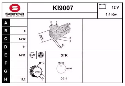 Стартер SNRA KI9007