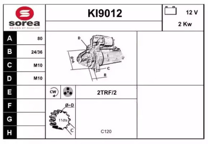 Стартер SNRA KI9012