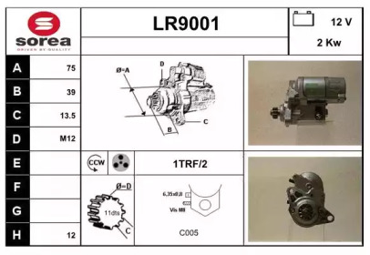 Стартер SNRA LR9001