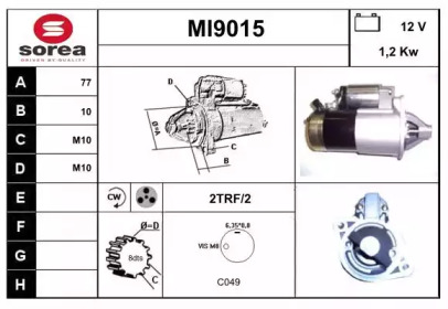 Стартер SNRA MI9015