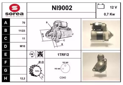 Стартер SNRA NI9002