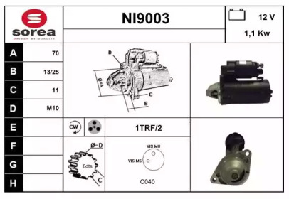 Стартер SNRA NI9003