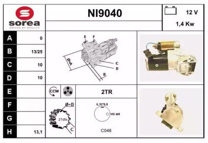 Стартер SNRA NI9040