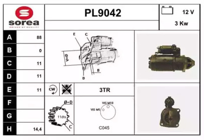 Стартер SNRA PL9042