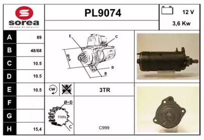 Стартер SNRA PL9074