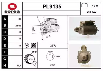 Стартер SNRA PL9135