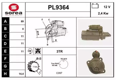 Стартер SNRA PL9364