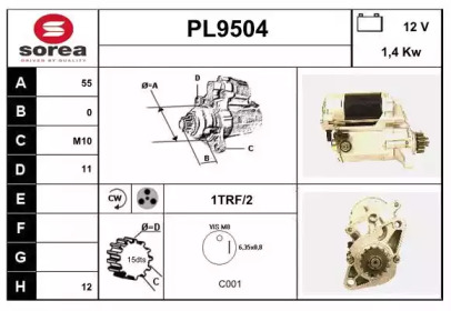 Стартер SNRA PL9504