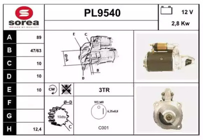 Стартер SNRA PL9540