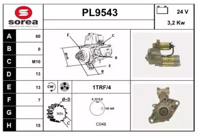 Стартер SNRA PL9543