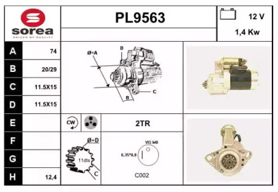 Стартер SNRA PL9563