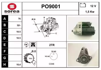 Стартер SNRA PO9001