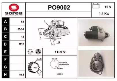 Стартер SNRA PO9002