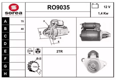 Стартер SNRA RO9035