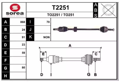 Вал SNRA T2251