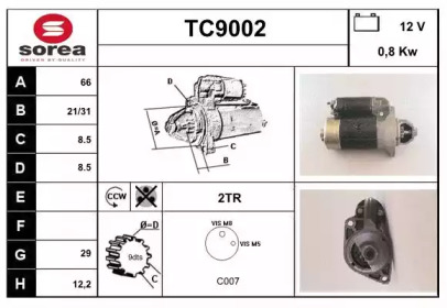 Стартер SNRA TC9002