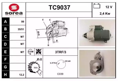 Стартер SNRA TC9037