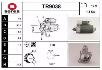 Стартер SNRA TR9038