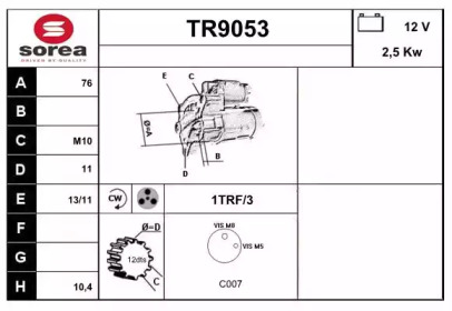 Стартер SNRA TR9053