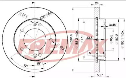 Тормозной диск FREMAX BD-0008