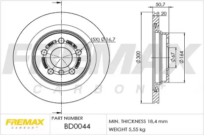 Тормозной диск FREMAX BD-0044