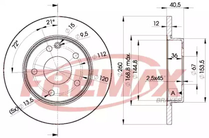 Тормозной диск FREMAX BD-0112