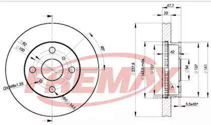 Тормозной диск FREMAX BD-0260