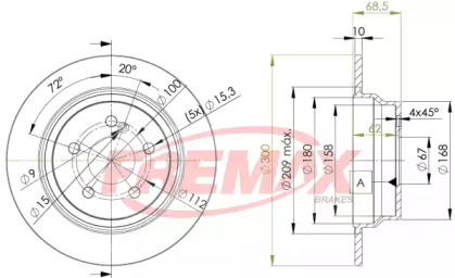 Тормозной диск FREMAX BD-0413