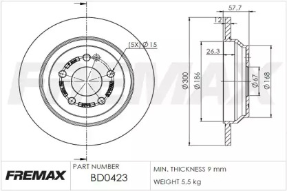 Тормозной диск FREMAX BD-0423