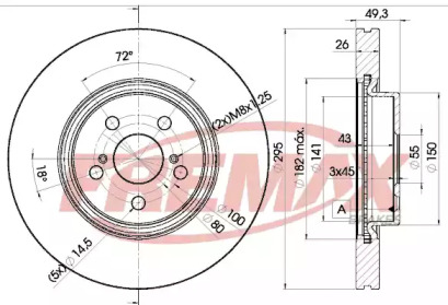 Тормозной диск FREMAX BD-0505