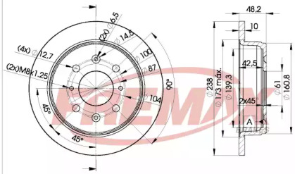 Тормозной диск FREMAX BD-0817