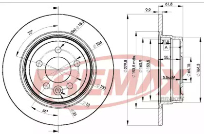 Тормозной диск FREMAX BD-0847