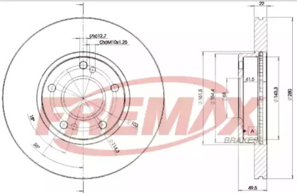 Тормозной диск FREMAX BD-1057