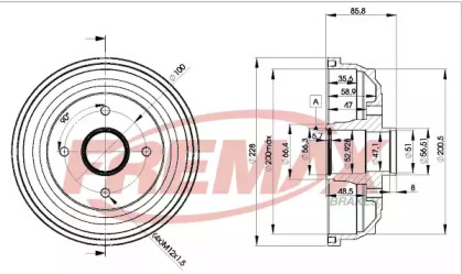 Тормозный барабан FREMAX BD-1242